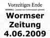 Wormser Zeitung - 4.06.2009